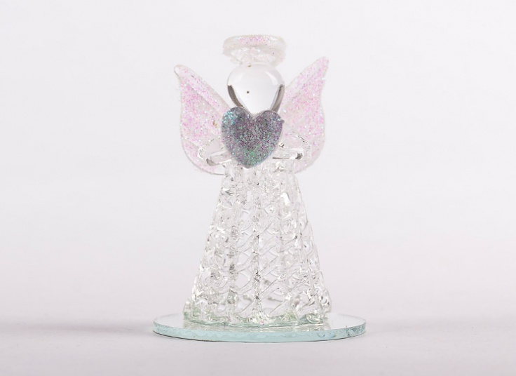 مجسمه شیشه ای فرشته بالدار