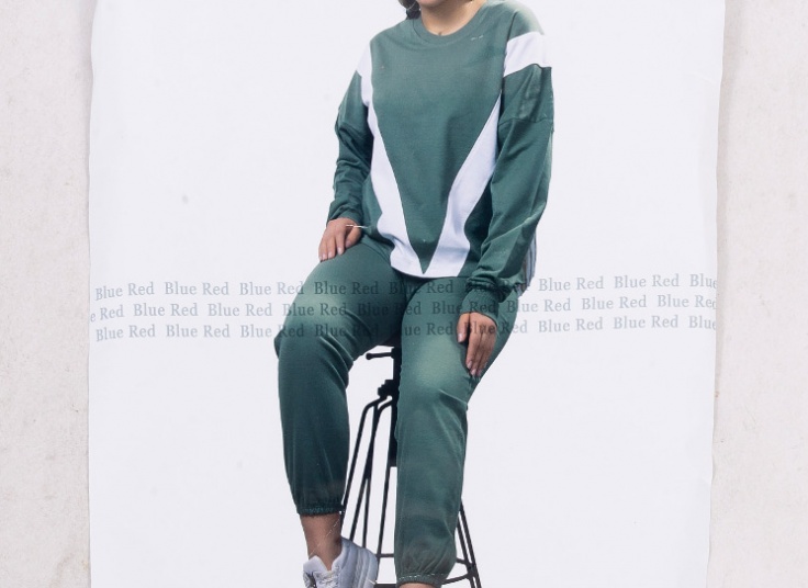 ست بلوز شلوار زنانه Blue Red