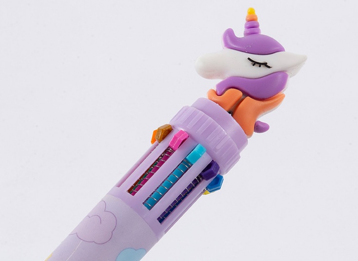 خودکار 10 رنگ طرح Unicorn