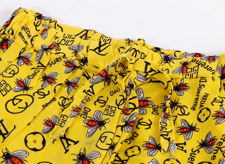 تاپ و شلوارک نخی طرحدار