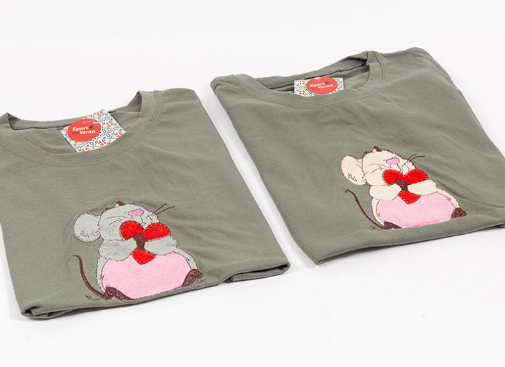 تیشرت زنانه تکه دوزی Mouse