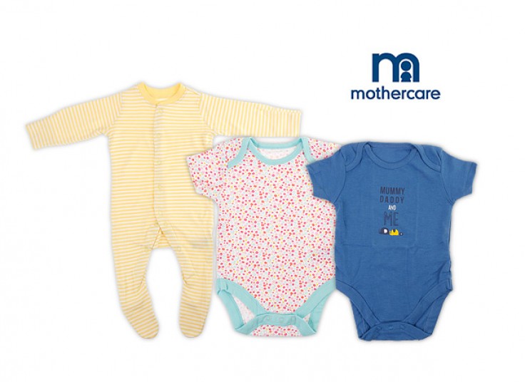 ست سه عددی لباس زیردکمه دار Mothercare