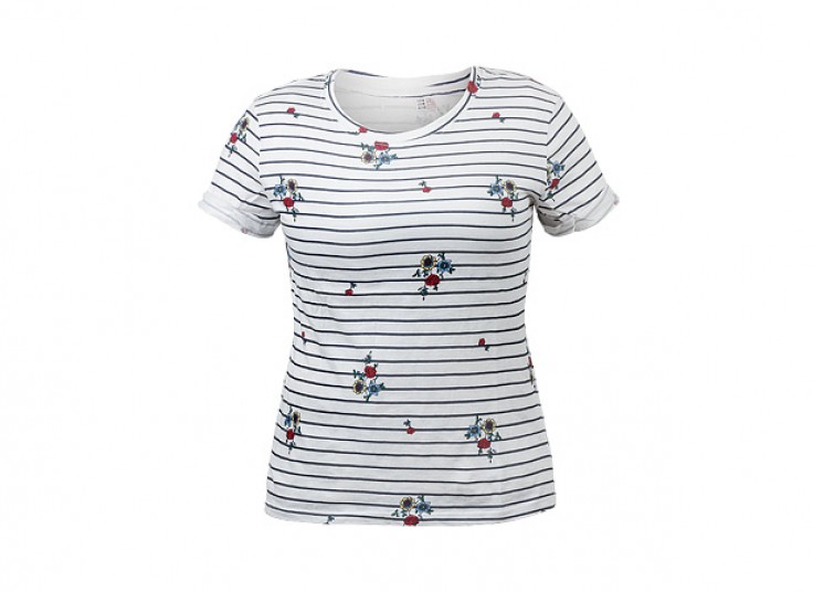 تیشرت زنانه طرح Flower Print