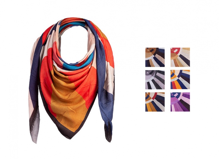 روسری قواره دار ZIBOO طرح Chanel