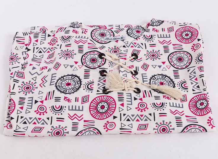 تونیک طرحدار جلو بسته