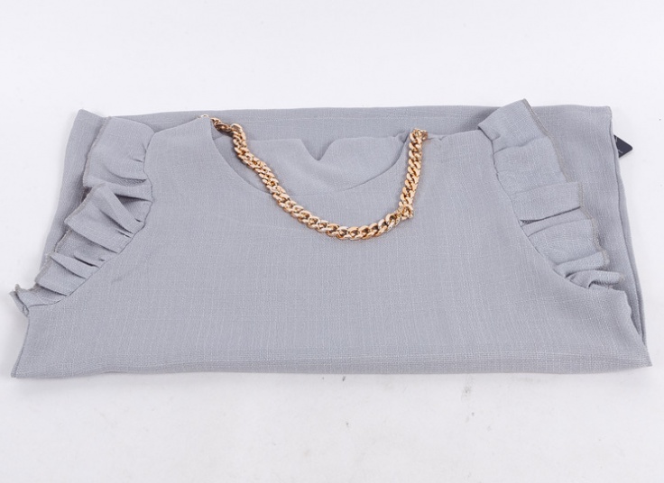 تاپ آستین چین دار