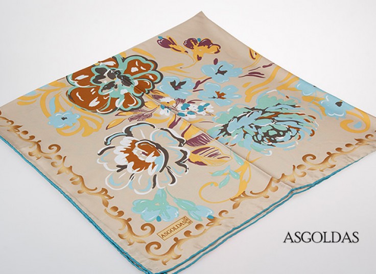 روسری دست دوز ابریشم ASGOLDAS