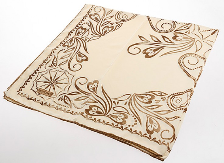 روسری ساتن دست دوز ASGOLDAS