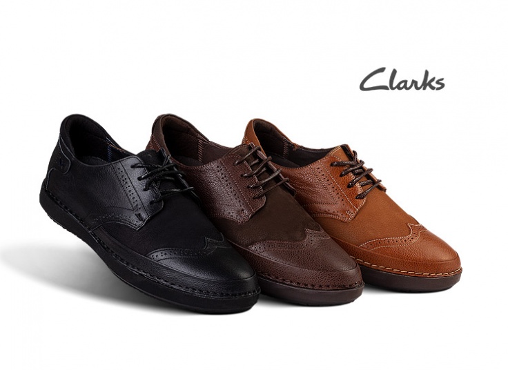 کفش چرم طبیعی مردانه Clarks