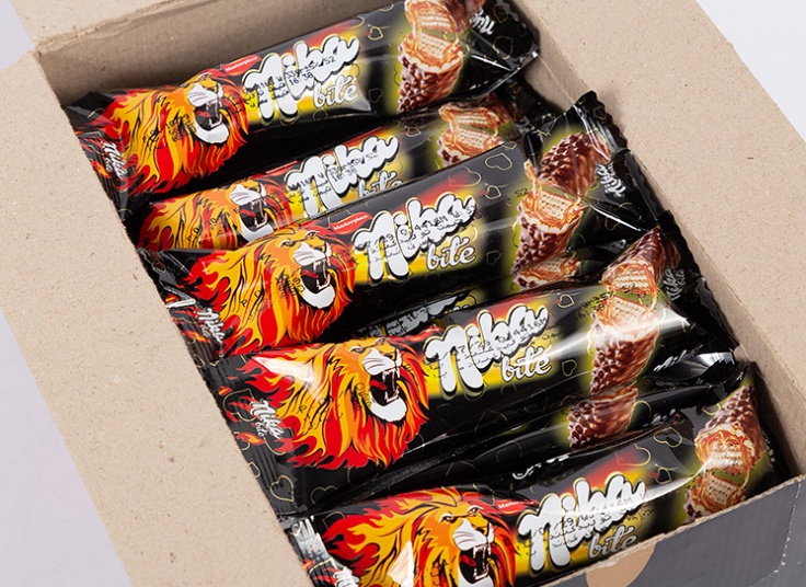 بسته 24 عددی ویفر کرمدار کاکائویی nika