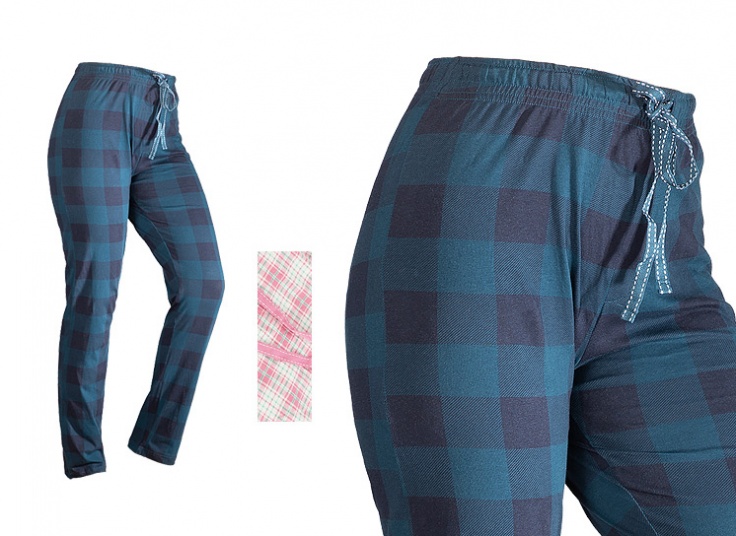 شلوار راحتی چهارخانه زنانه