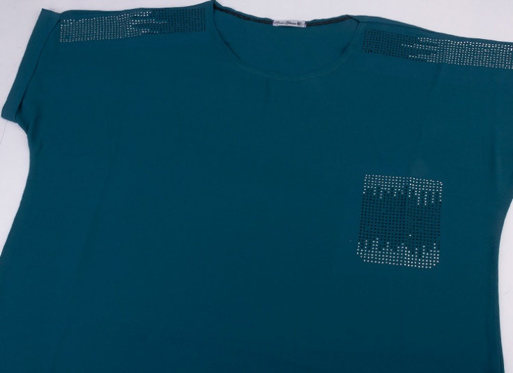 تیشرت حریر کرپ سایز بزرگ jewelled