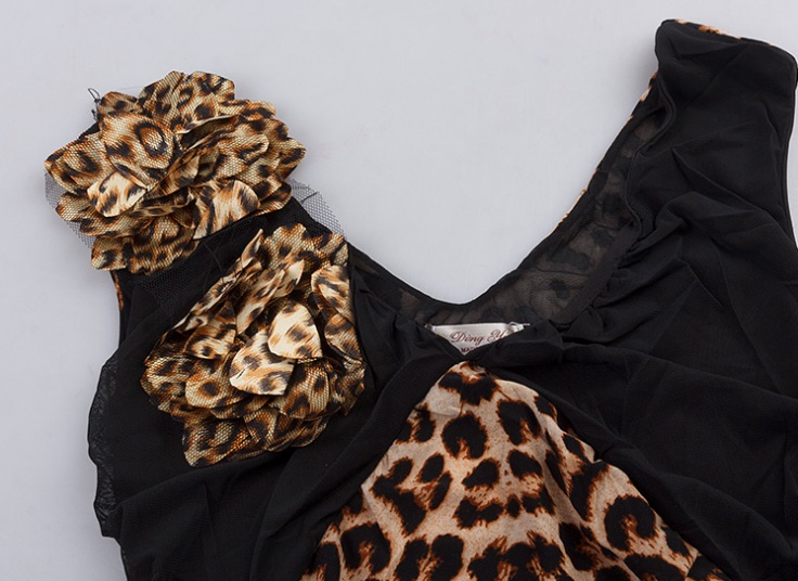 پیراهن کوتاه پلنگی زنانه Ding Yu