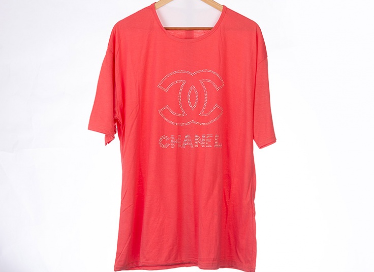 تیشرت زنانه سایز بزرگ طرح CHANEL