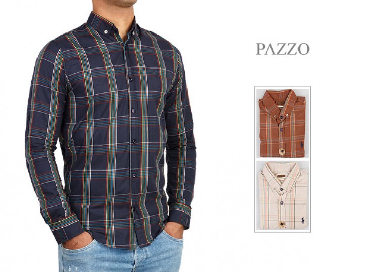 پیراهن مردانه چهارخانه POLO