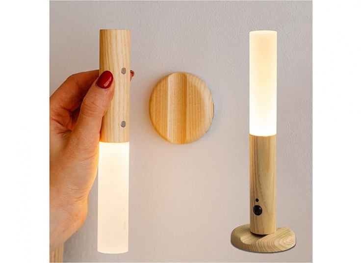 چراغ دیواری هوشمند طرح چوبی