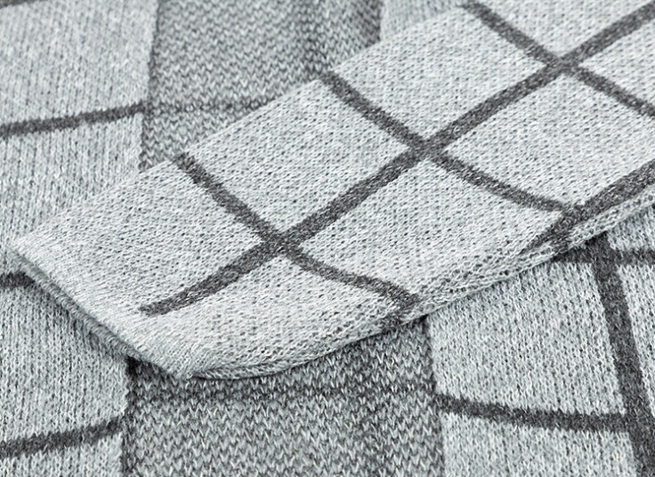 مانتو بافت کلاهدار چهارخانه