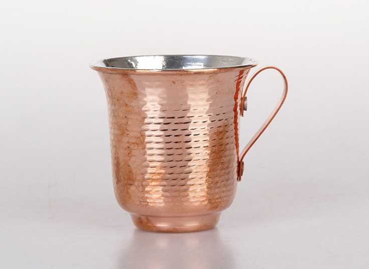 لیوان مسی دسته دار