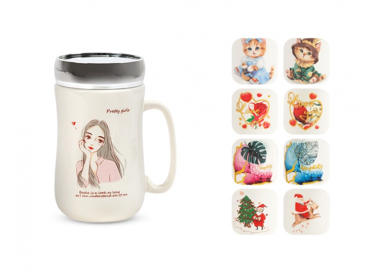 ماگ درب دار آینه ای