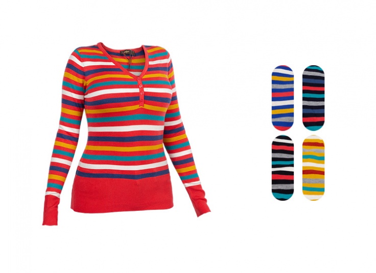 بلوز بافت راه راه MOOZEH