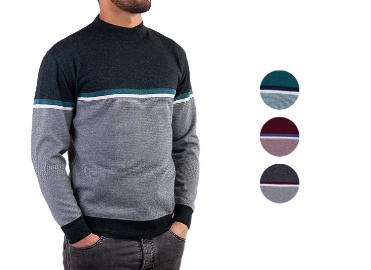 پلیور بافت مردانه stripy