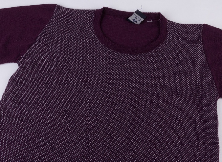 پلیور بافت دو رنگ