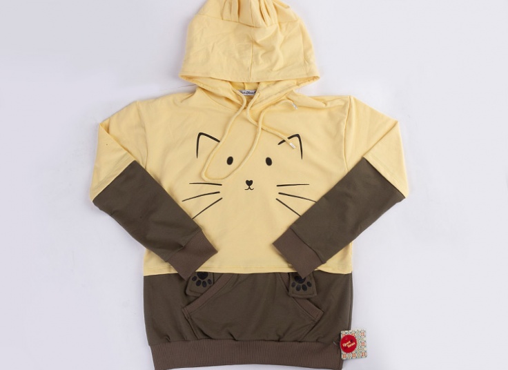 هودی کلاهدار زنانه طرح Cat