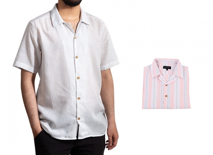 پیراهن یقه انگلیسی آستین کوتاه