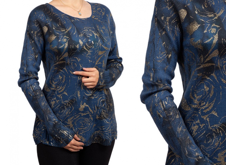 بلوز زنانه بافت گلدار