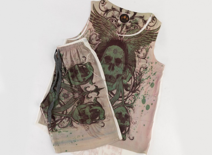 رکابی و شلوارک مردانه طرح‌دار Kian ersi