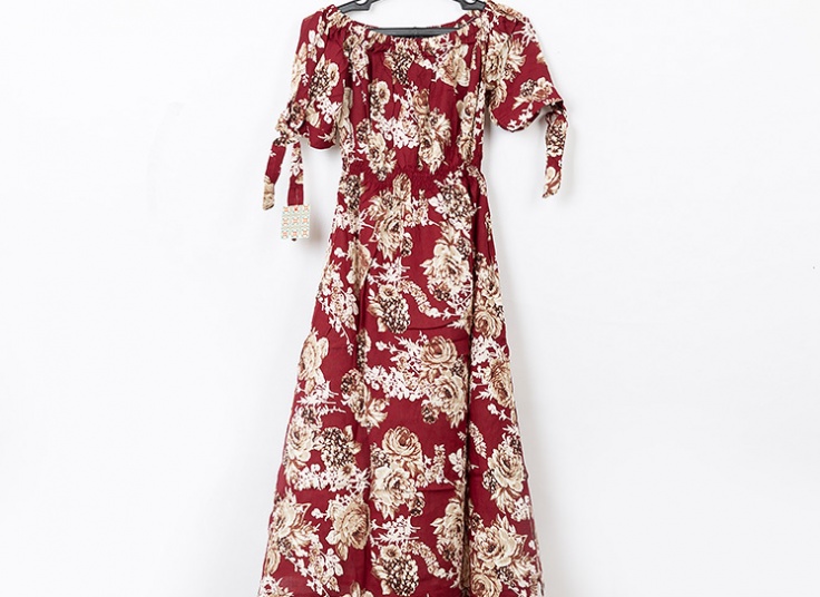 پیراهن ساحلی یقه قایقی