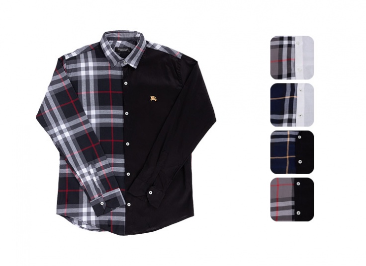 پیراهن چهارخانه مردانه طرح Burberry