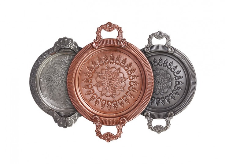 سینی فلزی دسته دار