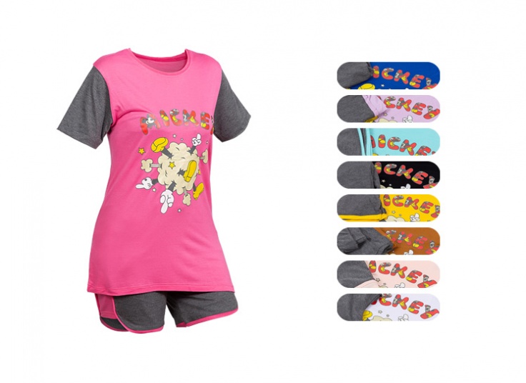 ست تیشرت شلوارک طرح‌دار