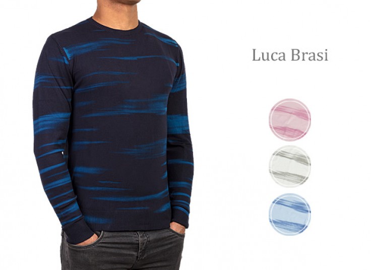 پلیور بافت ریز مردانه LUCA BRASI