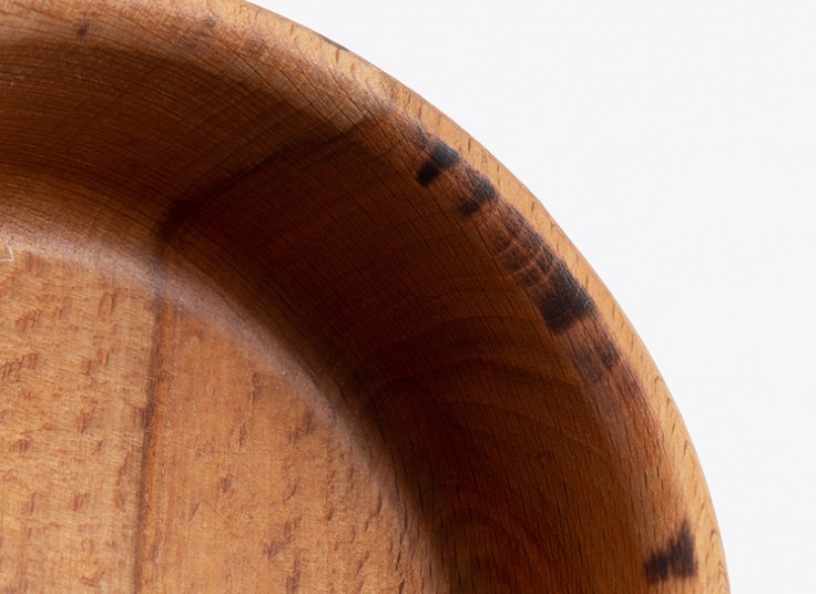 پیاله چوبی گرد کوچک