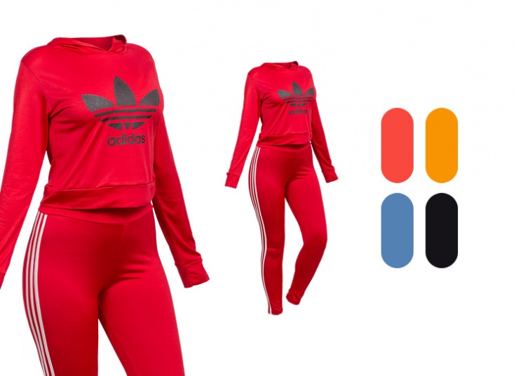 نیم تنه و شلوار کلاهدار طرح adidas