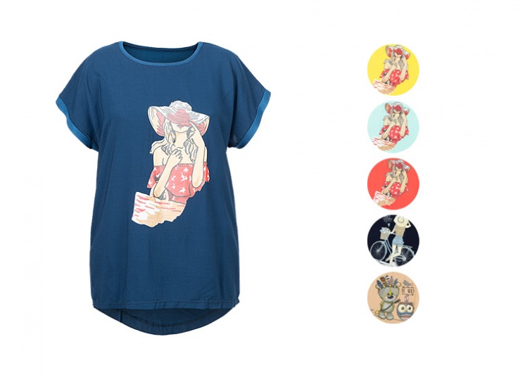 تیشرت زنانه چاپدار