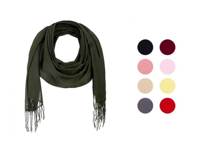 شال ساده نخی زنانه