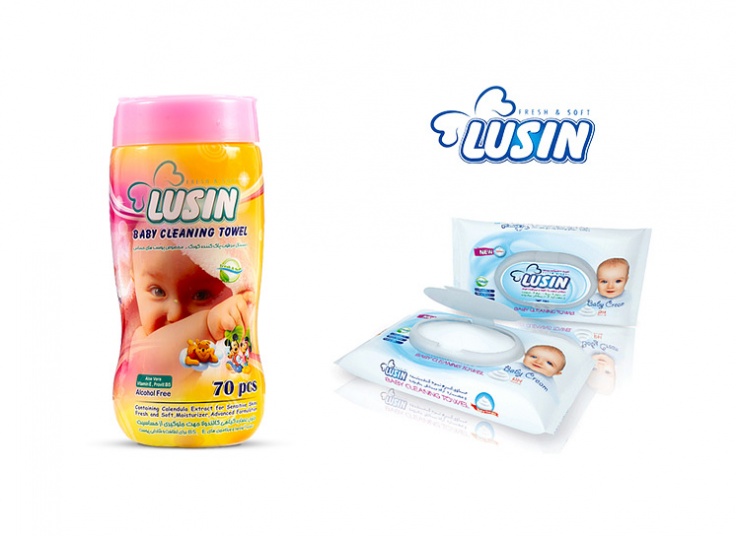 دستمال مرطوب کودک LUSIN