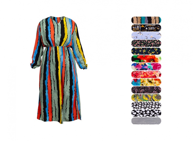 پیراهن ساحلی یقه کوبایی