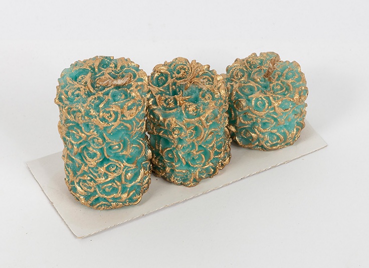 شمع استوانه ای گل رز