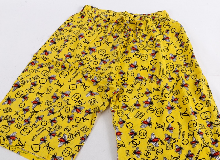 تاپ و شلوارک نخی طرحدار