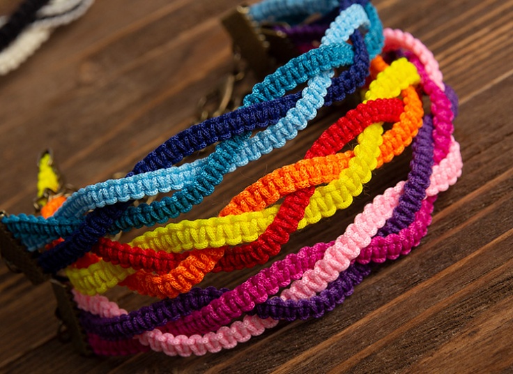 دستبند و پابند بافت Colorful