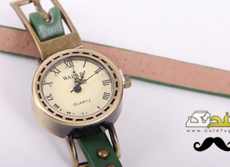 ساعت سبیل و بند بلند چرمی 