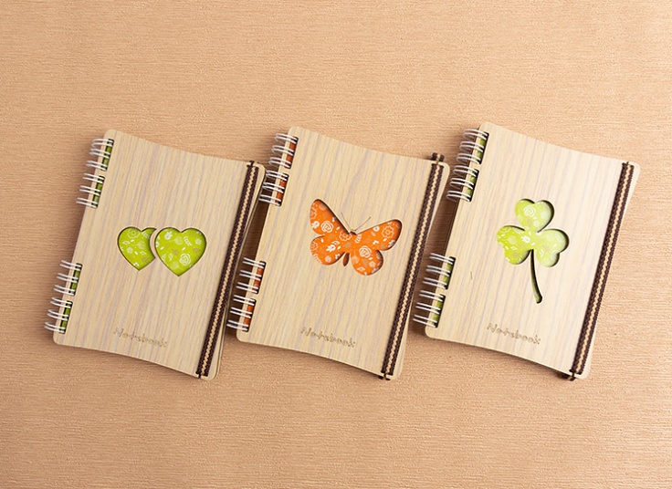 دفترچه یادداشت جلد چوبی