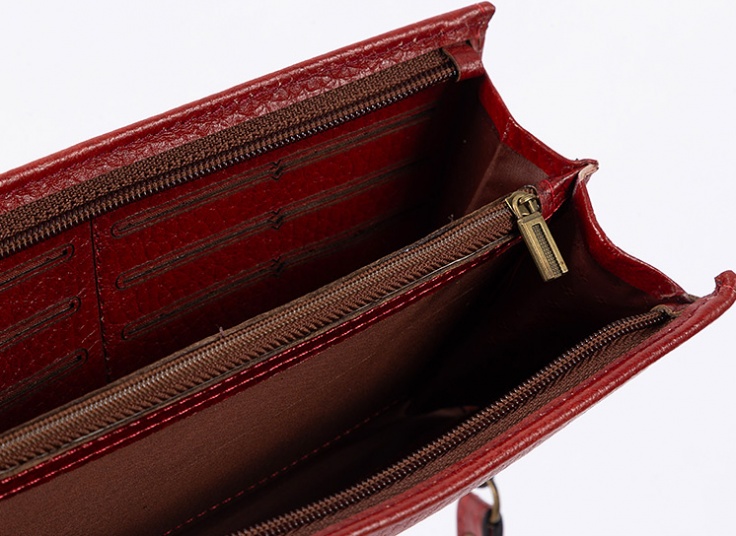 کیف پولی دستی چرم طبیعی