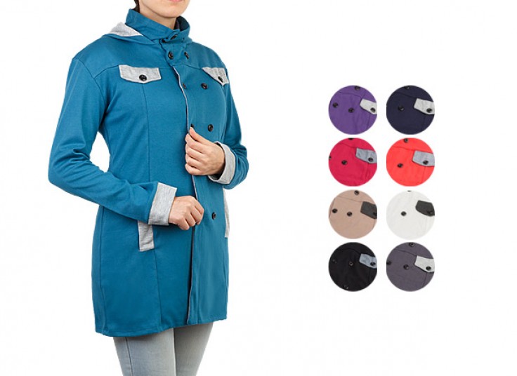 مانتو اسپرت کلاهدار