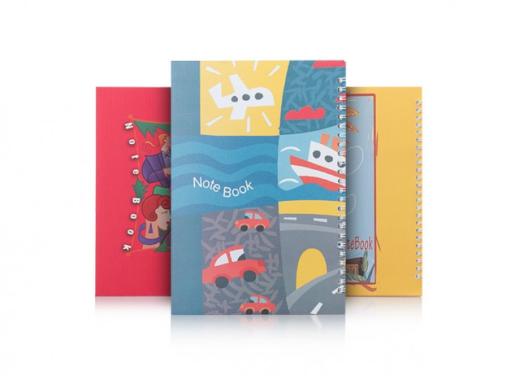 دفتر سیمی 50 برگ طرحدار