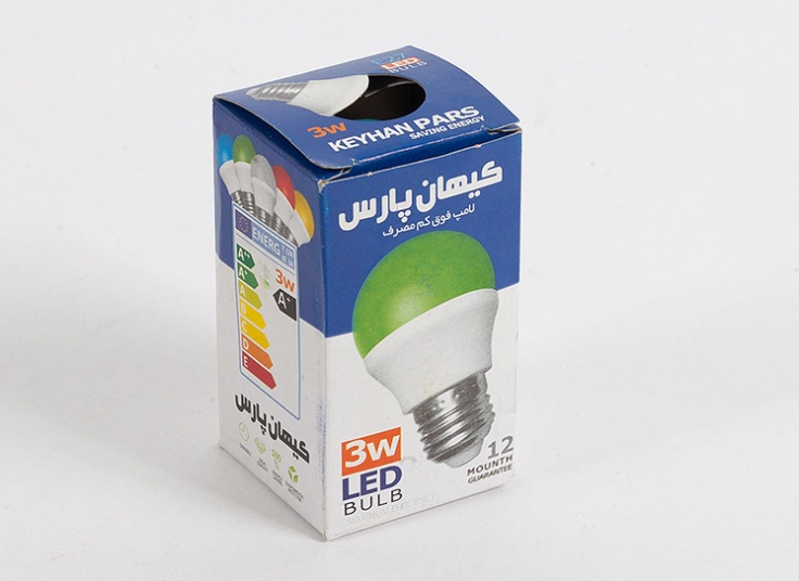 لامپ رنگی 3w LED کیهان پارس